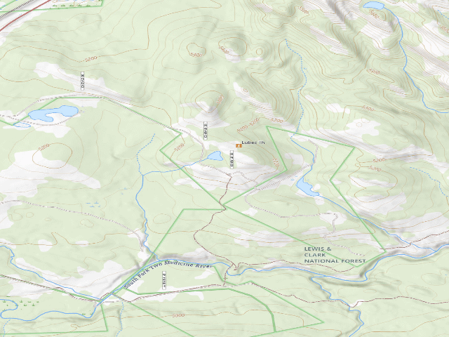 USGS topographic map of Road 8960-01