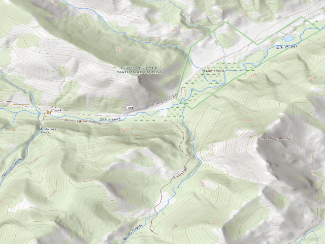 USGS topographic map of Road 8974B-01