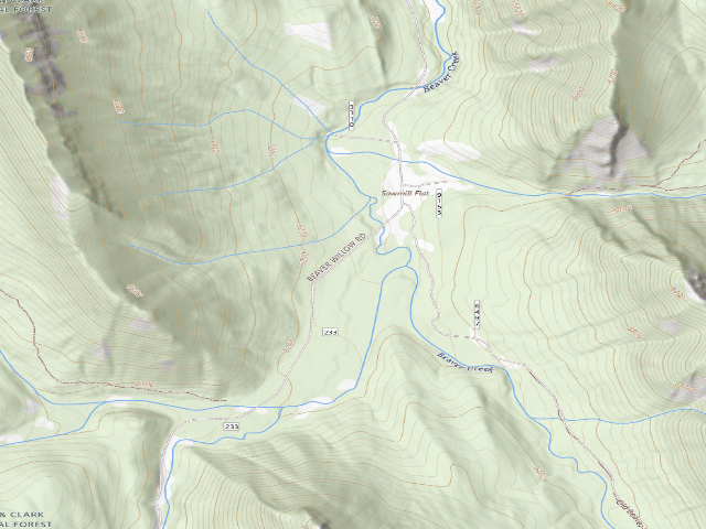 USGS topographic map of Road 9154A-02