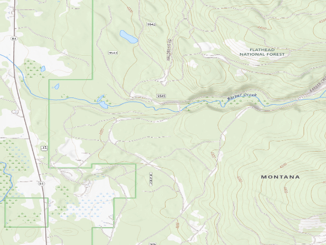 USGS topographic map of Road 9545 - 3