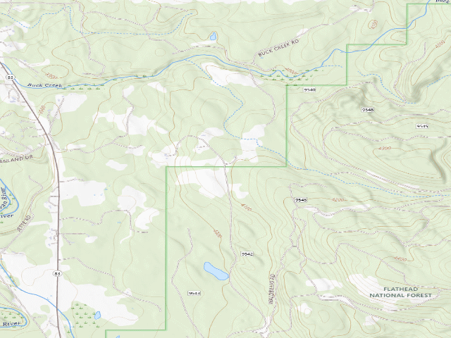 USGS topographic map of Road 9545
