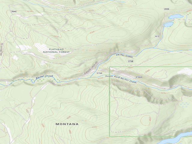 USGS topographic map of Road 9668 - 2