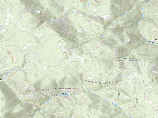 USGS topographic map of Road286-011Z