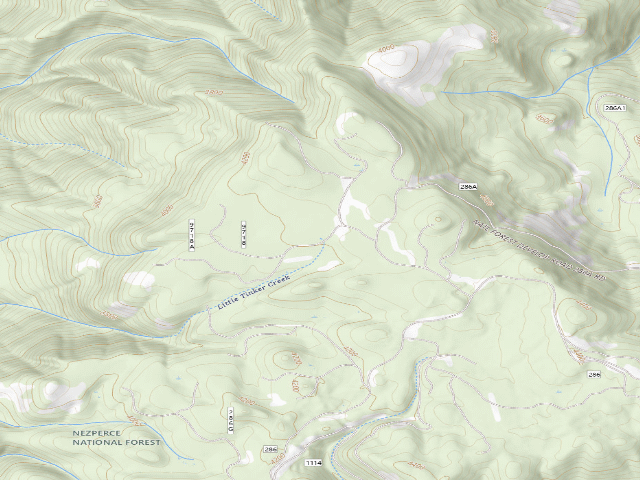 USGS topographic map of Road286A-007B