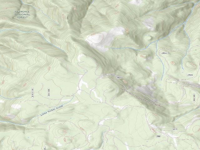 USGS topographic map of Road286A-009