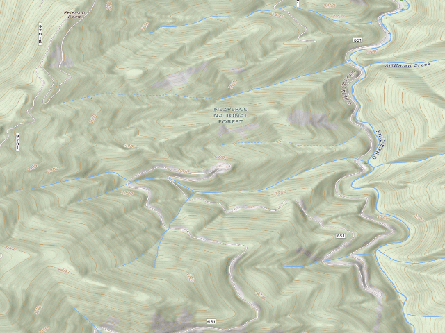 USGS topographic map of Road651-055