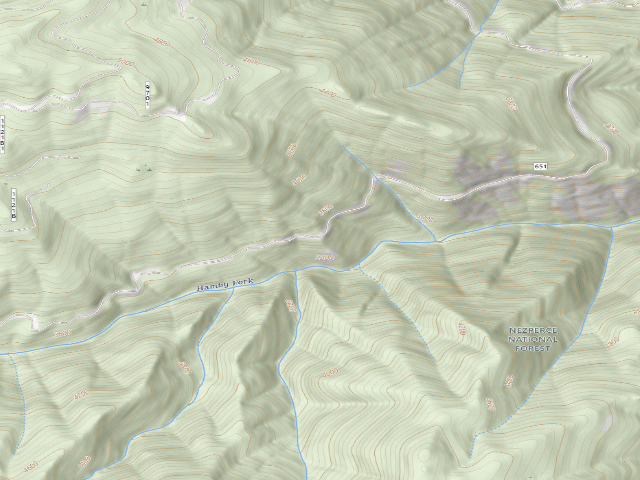 USGS topographic map of Road651-057