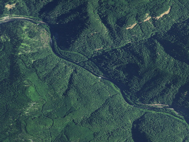 Aerial image of Roaring River
