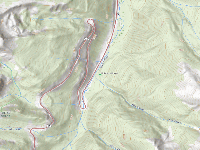 USGS topographic map of Robbers Roost