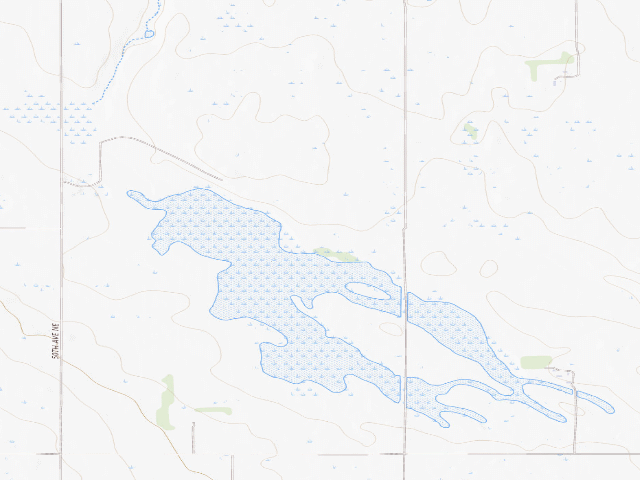 USGS topographic map of Robert L. Morgan WMA (Wells County)