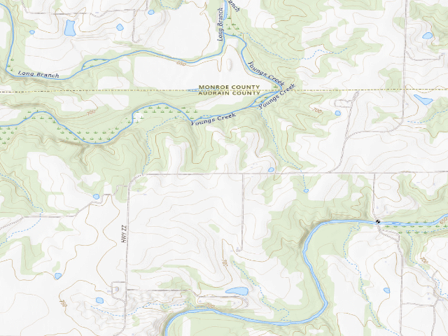 USGS topographic map of Robert M. White II Conservation Area