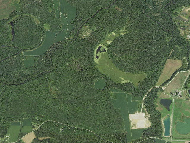 Aerial image of Robert W. Duncan WMA