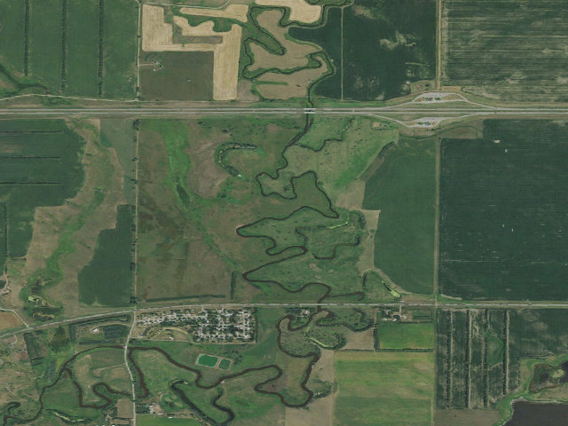 Aerial image of Robert W. Henderson WMA (Burleigh County)