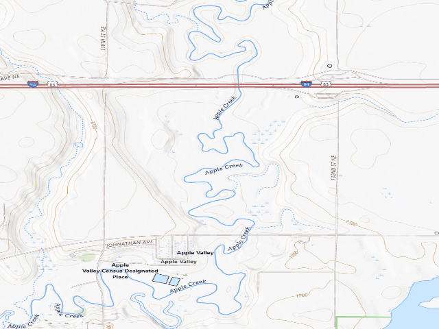 USGS topographic map of Robert W. Henderson WMA (Burleigh County)