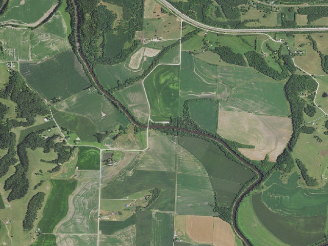 Aerial image of Roberts Bluff Access