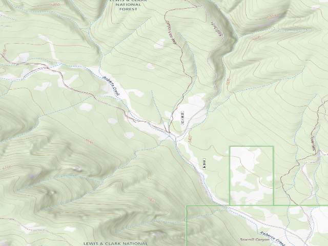 USGS topographic map of Roberts Creek Rd 584-203