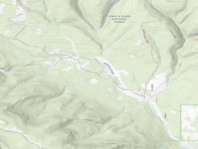 USGS topographic map of Roberts Creek Rd 584-205