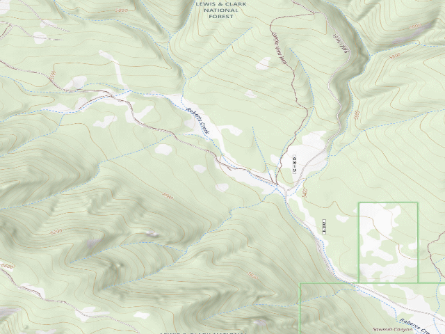 USGS topographic map of Roberts Creek Rd584-204