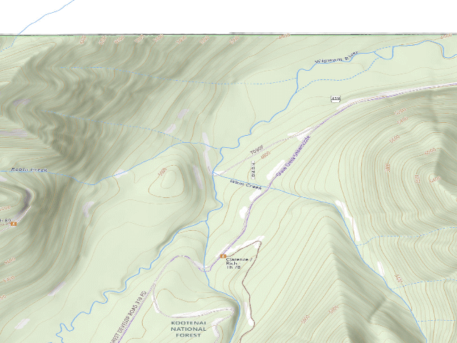 USGS topographic map of Robin Creek Rd 7090