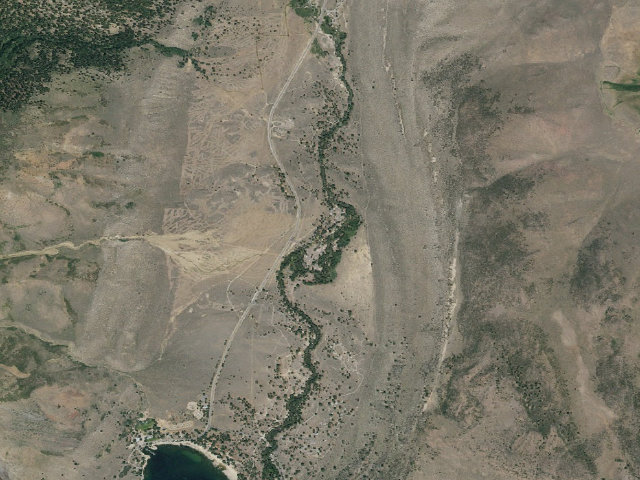 Aerial image of Robinson Creek Campground