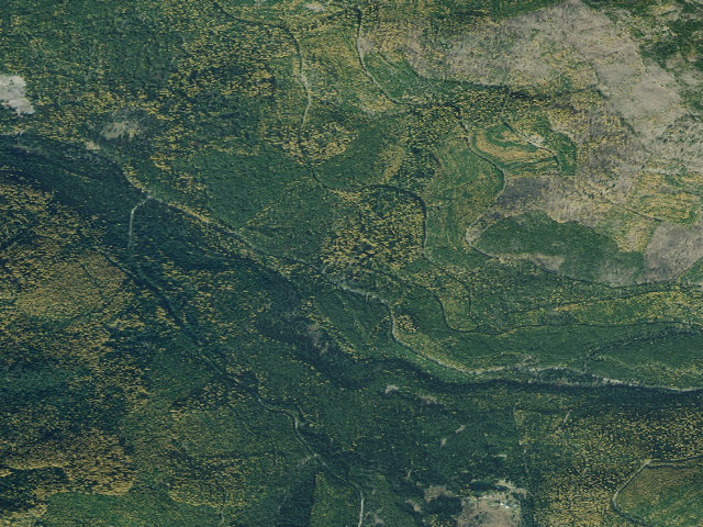 Aerial image of Robinson Creek