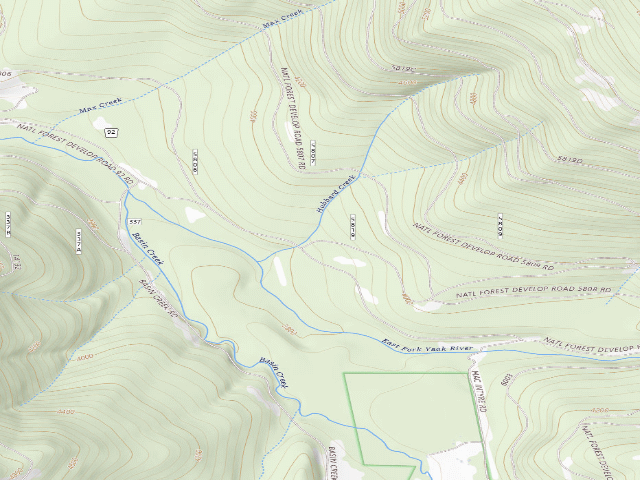 USGS topographic map of Robinson Creek