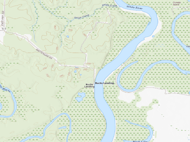 USGS topographic map of Robinwood Camping Area