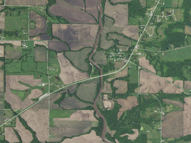 Aerial image of Rochester Falls Access