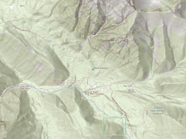 USGS topographic map of Rock Canyon