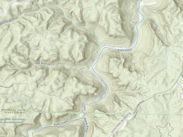 USGS topographic map of Rock Creek 1