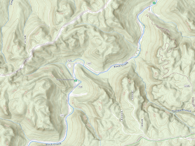 USGS topographic map of Rock Creek 2