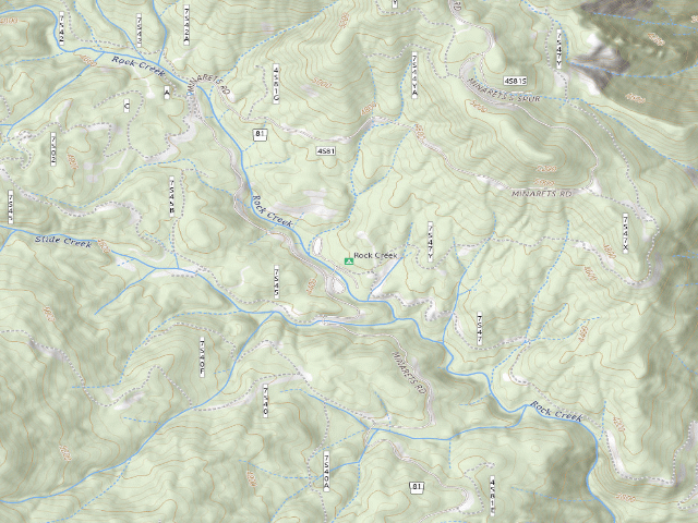 USGS topographic map of Rock Creek