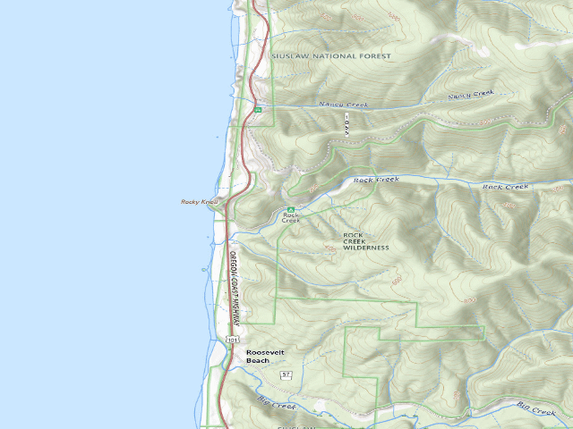 USGS topographic map of Rock Creek Campground