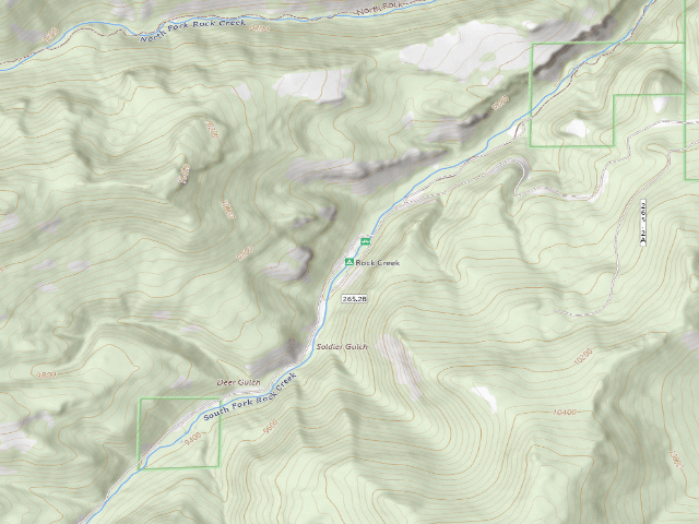USGS topographic map of Rock Creek