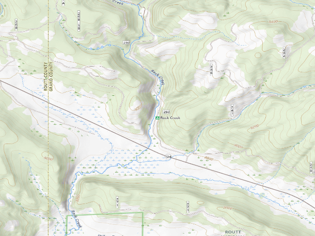 USGS topographic map of Rock Creek