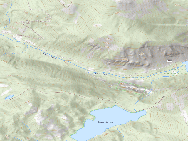 USGS topographic map of Rock Creek Disp Site