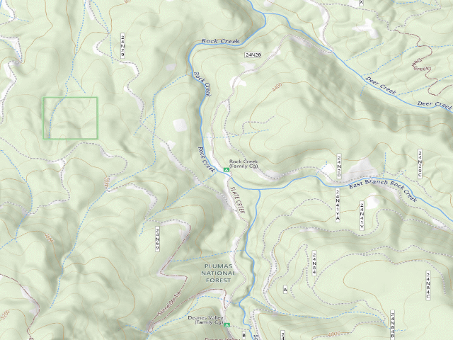 USGS topographic map of Rock Creek (Family Cg)