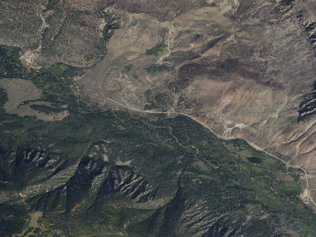 Aerial image of Rock Creek Group Campground