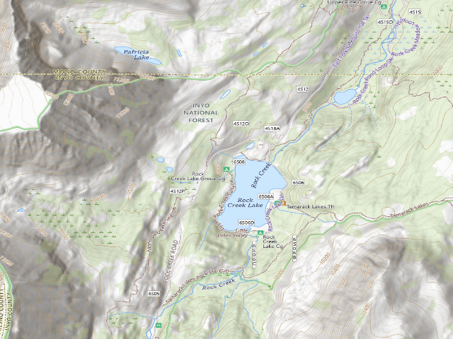 USGS topographic map of Rock Creek Lake Group Cg
