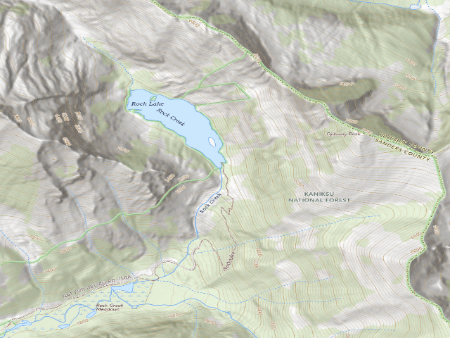USGS topographic map of Rock Creek