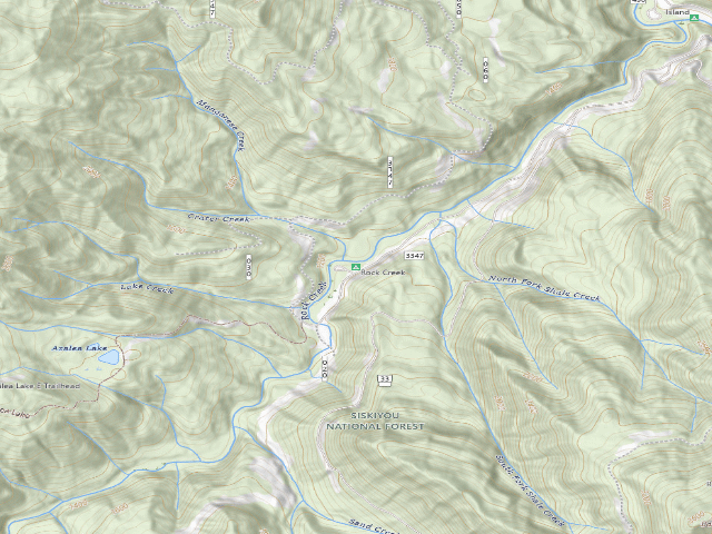 USGS topographic map of Rock Creek