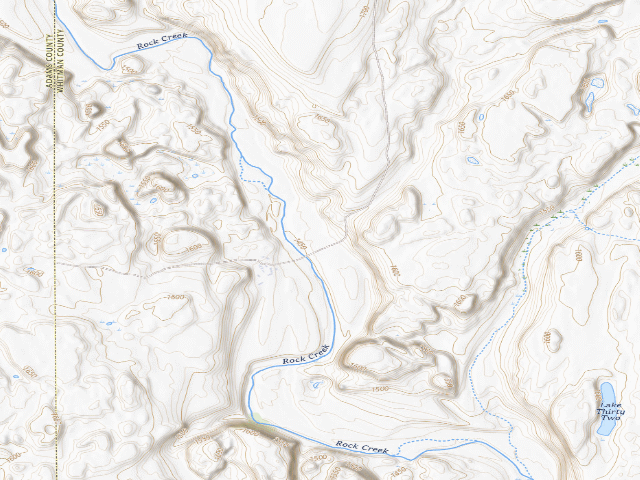 USGS topographic map of Rock Creek Recreation Site Campground