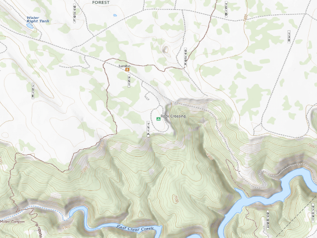 USGS topographic map of Rock Crossing