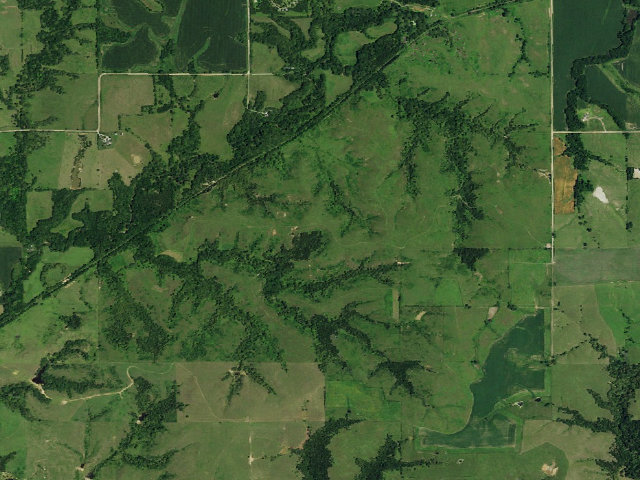 Aerial image of Rock Glen WMA