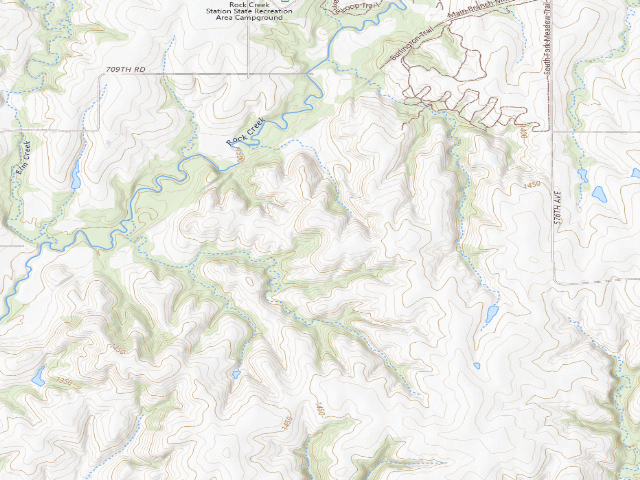 USGS topographic map of Rock Glen WMA