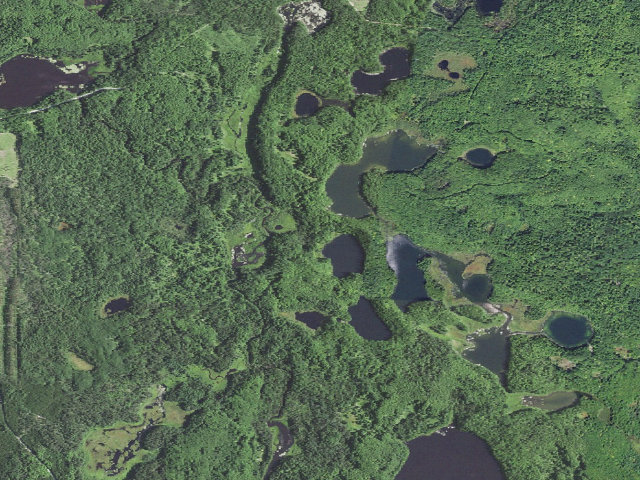 Aerial image of Rock Lake Camping Area