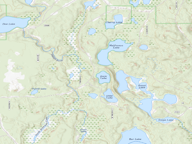 USGS topographic map of Rock Lake Camping Area