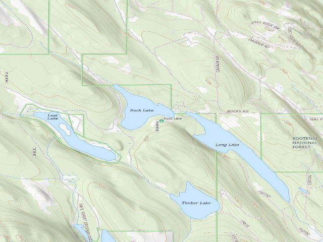 USGS topographic map of Rock Lake