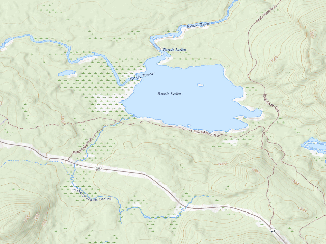 USGS topographic map of Rock Lake Site [DEC #15860] (Blue Mountain Wild Forest)