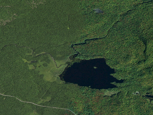 Aerial image of Rock Lake Tent Site (unnamed in GIS) [DEC #15864] (Blue Mountain Wild Forest)